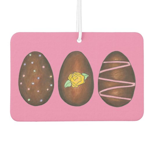 チョコレートバタークリームイースターエッグキャンディーエッグ カーエアーフレッシュナー (正面)