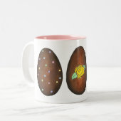 チョコレートバタークリームイースタークレームエッグキャンディ ツートーンマグカップ (正面左)