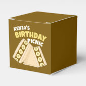 チョコレートバナナサンドイッチ誕生日ピクニックパーティー フェイバーボックス (正面サイド)