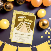 チョコレートバナナサンドイッチ誕生日ピクニックパーティー 招待状