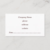 チョコレートバナーの名刺 名刺 (裏面)