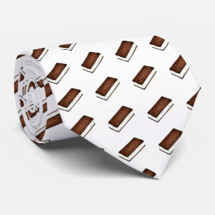 チョコレートバニラアイスクリームサンドイッチグルメタイ ネクタイ