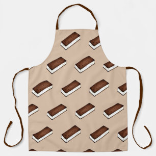 チョコレートバニラアイスクリームサンドイッチサンドイッチ エプロン
