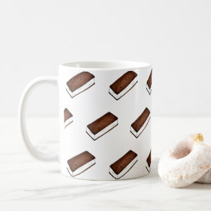 チョコレートバニラアイスクリームサンドイッチジャンクフード コーヒーマグカップ