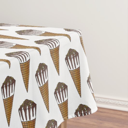 チョコレートバニラアイスクリームナッツのナッツのバディコーン テーブルクロス (インサイチュ)