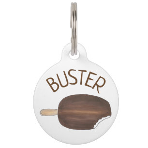 チョコレートバニラアイスクリームバーポップシクルグルメ ペット　ネームタグ