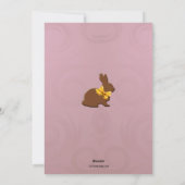 チョコレートバニーの写真のイースターカード シーズンカード (裏面)