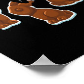 チョコレートバニーイースターバニーイースターウサギ ポスター (角)