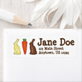 チョコレートバニーラビットキャロットイースターキャンディ ラベル (インサイチュ)