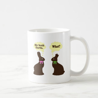 チョコレートバニー私のお尻の傷。 何か。 コーヒーマグカップ