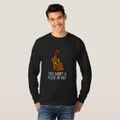 チョコレートバニー私の一部を東に望おもしろいむ Tシャツ (正面フル)