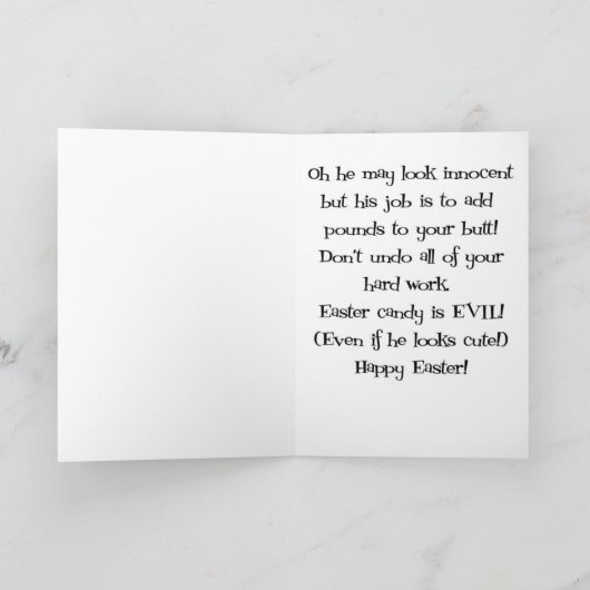 チョコレートバニー(イースター) シーズンカード (内部)