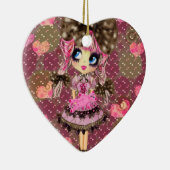 チョコレートバブルかわいいスイートロリータピンキーP セラミックオーナメント (右)