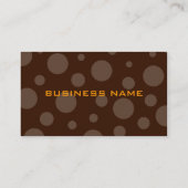 チョコレートバブルオレンジの縦型プロフィールカード 名刺 (裏面)