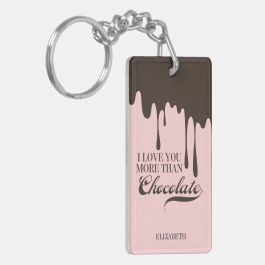 チョコレートバレンタインよりも愛するキーチェーン キーホルダー (正面左)