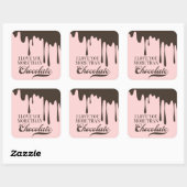 チョコレートバレンタインデステッカーより愛する スクエアシール (シート)