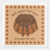 チョコレートバンドスポンジリングや輪シェイプケーキ – 独自の文字 (正面)