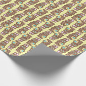 チョコレートバンニー – イエローラッピング紙 ラッピングペーパー (角)