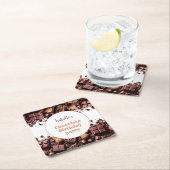 チョコレートバースデーパーティー紙ナプキンス スクエアペーパーコースター (インサイチュ)