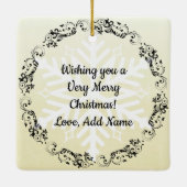 チョコレートバーリアルなフードクリスマス セラミックオーナメント (裏面)