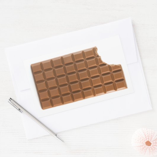 チョコレートバー恋しく思の口シール 長方形シール (封筒)