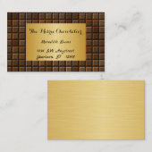 チョコレートバー(金ゴールド枠付き) 名刺 (正面/裏面)