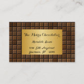 チョコレートバー(金ゴールド枠付き) 名刺 (正面)