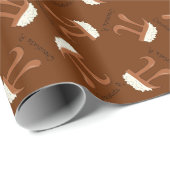 チョコレートパイかわいい数学パイ日ギフトラッピング紙 ラッピングペーパー (ロールコーナー)