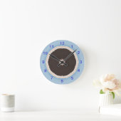 チョコレートパイウォールクロックの時間 ラウンド壁時計 (ホーム)