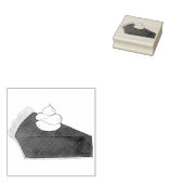 チョコレートパイホイップクリームスライスデザートベーキング ラバースタンプ (押印)