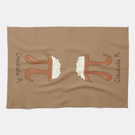 チョコレートパイ数学かわいいパイベーキングキッチンタオル キッチンタオル (横)