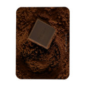 チョコレートパウダー入りチョコレート四角 マグネット (縦)