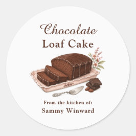 チョコレートパウンドケーキギフト用ラベル ラウンドシール