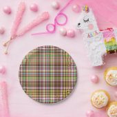 チョコレートパステルズプレイド10紙パーティープレート ペーパープレート (パーティー)