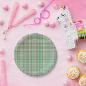 チョコレートパステルズプレイド16-紙パーティープレート ペーパープレート (パーティー)