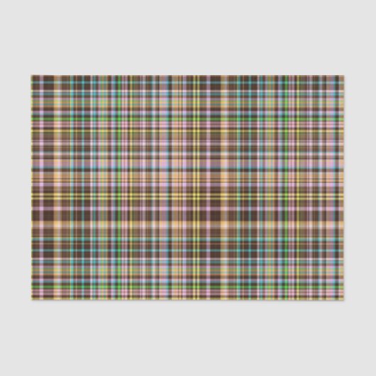 チョコレートパステルズプレイド27ティッシュラップ紙 薄葉紙 (正面)