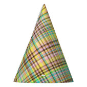 チョコレートパステルズプレイド2-紙パーティーハット パーティーハット (左)