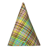 チョコレートパステルズプレイド2-紙パーティーハット パーティーハット (右)