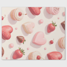 チョコレートパターン包装紙 ラッピングペーパー