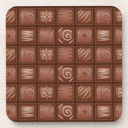 チョコレートパターン コースター (正面)