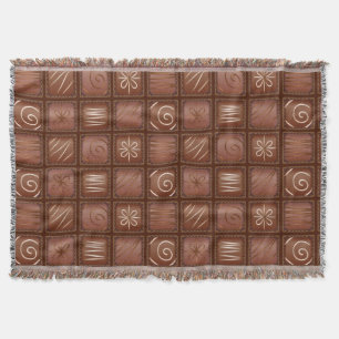 チョコレートパターン スローブランケット