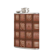 チョコレートパターン フラスク (左)