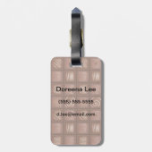 チョコレートパターン ラゲッジタグ (裏面縦)