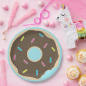 チョコレートパッシルドーナッツボーイバースデーパーティー ペーパープレート (パーティー)
