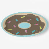 チョコレートパッシルドーナッツボーイバースデーパーティー ペーパープレート (アングル)