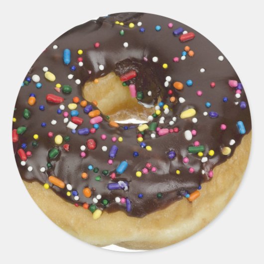 チョコレートパラディスプレーズドーナツグルメデザートシール ラウンドシール (正面)