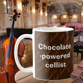 チョコレートパワードCellist Cello Player Music コーヒーマグカップ
