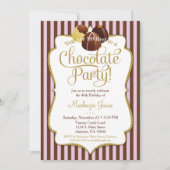 チョコレートパーティの招待状誕生日デザート 招待状 (正面)