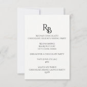 チョコレートパーティの招待状 招待状 (裏面)