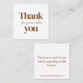 チョコレートビジネスサンキューカード スクエア名刺 (正面/裏面)